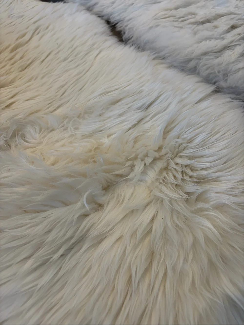 Set of 2 West Elm Sheepskin Runner Rugs - Off White